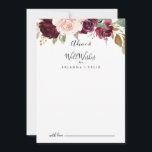 Carte Conseil Rustique Floral Botanique Floral Mariages<br><div class="desc">Cette carte de conseil aux mariages floraux et botaniques rustiques est parfaite pour un mariage moderne. Le design présente de belles fleurs et des feuillages dessinés à la main et colorés, élégamment arrangés en bouquets attrayants. Ces cartes sont parfaites pour un mariage, une douche nuptiale, un baby shower, une fête...</div>