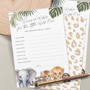 Carte Conseil Safari Wild One Theme Baby Boy Waches card