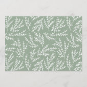 Carte Conseil Sage Green Script Mémoire préférée de la mariée (Dos)