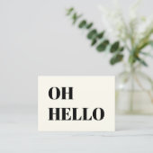 Carte Conseil Salut, Salut, Hey, ivoire noir (Debout devant)