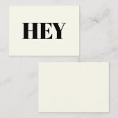 Carte Conseil Salut, Salut, ivoire noir (Devant / Derrière)