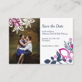 Carte Conseil Scandinave Blue, Grey, and Pink Save the Date (Devant)