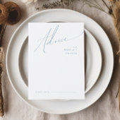 Carte Conseil Script Whimsical | Dusty Blue Mariage