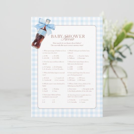 Carte Conseil She Is Ready to Pop Blue Trivia Game Card (Debout devant)