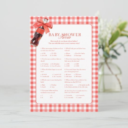 Carte Conseil She Is Ready to Pop Red Trivia Game Card (Debout devant)