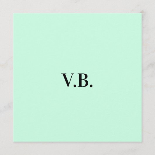 Carte Conseil Simple couleur unie ajouter nom texte monogramme (Devant)