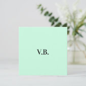 Carte Conseil Simple couleur unie ajouter nom texte monogramme (Debout devant)