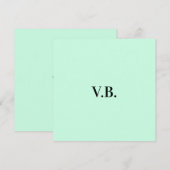 Carte Conseil Simple couleur unie ajouter nom texte monogramme (Devant / Derrière)