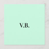 Carte Conseil Simple couleur unie ajouter nom texte monogramme (Dos)