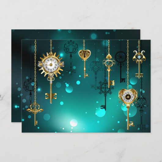 Carte Conseil Skeleton Keys on Green Background (Devant / Derrière)