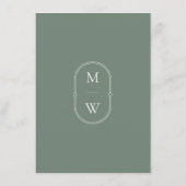 Carte Conseil Souhaits Mariages Monogrammes Minimaux Pour Mariée (Dos)