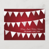 Carte Conseil Souhaits Pour Baby shower Amour Bunve Red (Dos)