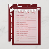 Carte Conseil Souhaits Pour Baby shower Amour Bunve Red (Devant / Derrière)