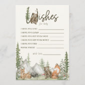 Carte Conseil Souhaits Pour Bébé Bois Sexe Douche Neutre (Devant)