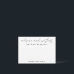 Carte Conseil Souhaits Pour Le Nouveau M.   Mme Mariage Minimali<br><div class="desc">Utilisez cette carte de voeux moderne à votre fête pour que les invités laissent une note personnelle à l'invité d'honneur. Ajoutez vos informations sur le formulaire modèle. Le menu d'édition avancée vous permet de modifier les couleurs et les polices.</div>