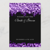Carte Conseil Souhaits Pour Les Lumières Violettes De Mariée Et  (Dos)