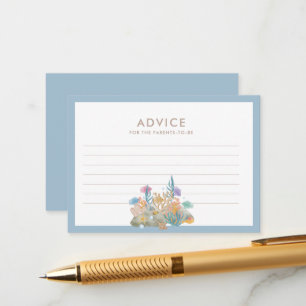 Carte Conseil Sous le Baby shower nautique de l'aquarelle marine