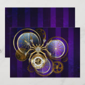 Carte Conseil Spider Steampunk sur Arrière - plan pourpre (Devant / Derrière)
