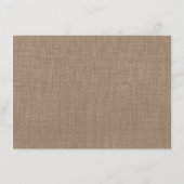 Carte Conseil Starfish Turquoise Baby shower de plage Burlap (Dos)