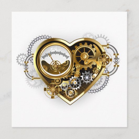 Carte Conseil Steampunk Heart with a Manometer (Devant)