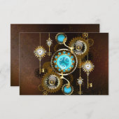 Carte Conseil Steampunk Rusty Background (Devant / Derrière)