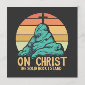 Carte Conseil Sur le Christ le Rocher Solide je se tient (Devant)