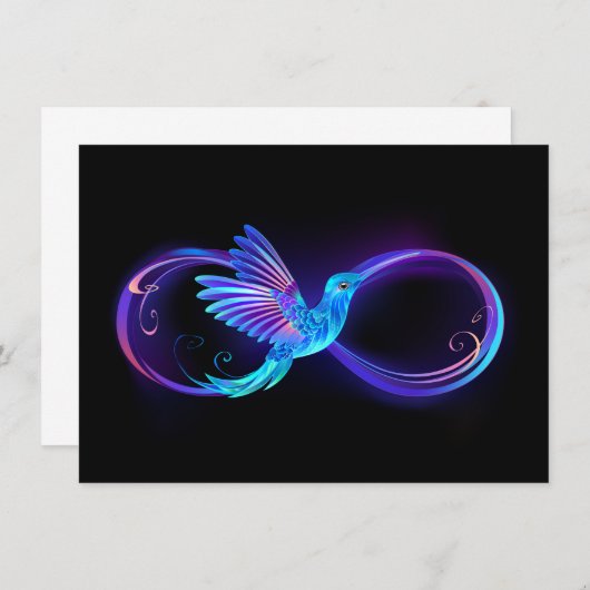 Carte Conseil Symbole de Neon Infinity par Glowing Hummingbird (Devant / Derrière)