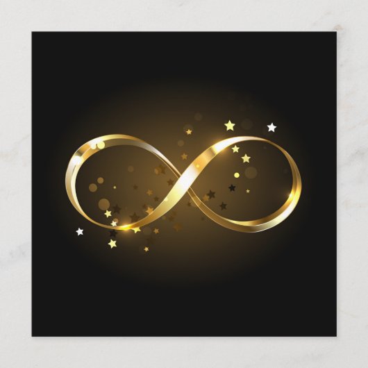 Carte Conseil Symbole d'infini doré (Devant)