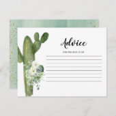 Carte conseil Taco à propos Love Cactus Blanc Flor (Devant / Derrière)