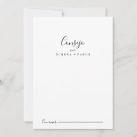 Tarjeta de Consejos Boda Española