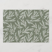 Carte Conseil Taupe Green Script Mémoire préférée de la mariée (Dos)
