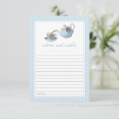 Carte Conseil Teacups Baby shower Tea Party (Debout devant)
