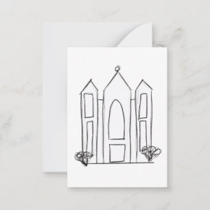Carte Conseil Temple mormon simple moderne de Salt Lake City LDS