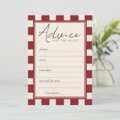 Carte Conseil That's Amore Red Checkered Bridal Shower  (Debout devant)