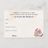 Carte Conseil Thème de coureur Basket rose Floral Mariage Consei (Devant)