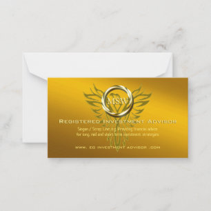 Carte Conseil Thème Gold Ring on Eagle pour Investment Advisor