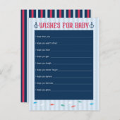 Carte Conseil Thème nautique - Wings for Baby shower Game (Devant / Derrière)