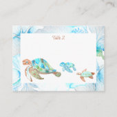 Carte Conseil Tortues de mer tropicales Nom de la réception Cart (Devant)