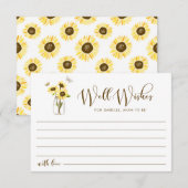 Carte Conseil Tournesols sur Mason Jar Eh bien veut que maman so (Devant / Derrière)