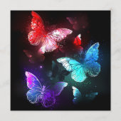 Carte Conseil Trois papillons brillants sur l'arrière - plan de (Devant)