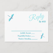 Carte Conseil Turquoise RSVP Enclosure Cards (Devant)