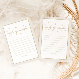 Carte Conseil Twinkle Twinkle Little Star Baby shower ivoire