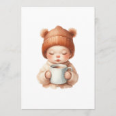 Carte Conseil Un Bébé Brasse Du Baby shower À Thème Café (Dos)