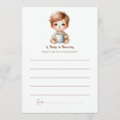 Carte Conseil Un Bébé Brasse Du Baby shower À Thème Café (Devant)