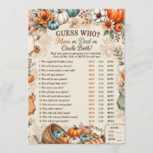 Un jeu pour Baby Shower Un Petit Citrouille
