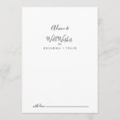 Carte Conseil Un Mariage minimaliste simple (Devant)