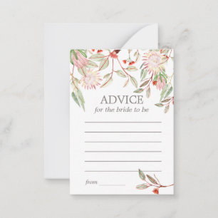 Carte Conseil Une mariée de fleurs australiennes rustiques pour 