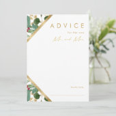 Carte Conseil Végétation de Noël moderne | Mariage blanc (Debout devant)