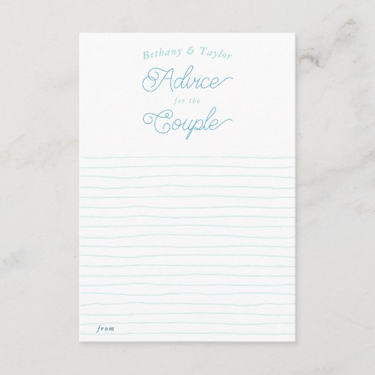 Carte Conseil Vélo pour deux couples/Conseils de Fête des mariée (Devant)