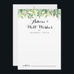 Carte Conseil Verdure Botanique Foliage Mariage Bien Voués<br><div class="desc">Cette carte de conseil de verdure mariage de feuillage botanique est parfaite pour un mariage simple. Cette belle aquarelle présente un feuillage vert botanique. Ces cartes sont parfaites pour un mariage, une douche nuptiale, un baby shower, une fête de remise de diplômes et plus encore. Personnalisez les cartes avec les...</div>